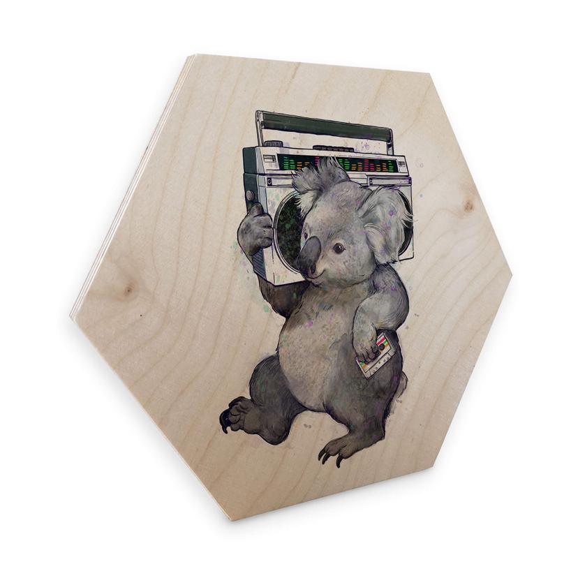 Hexagon - Holz Birke-Furnier Graves - Music Koala