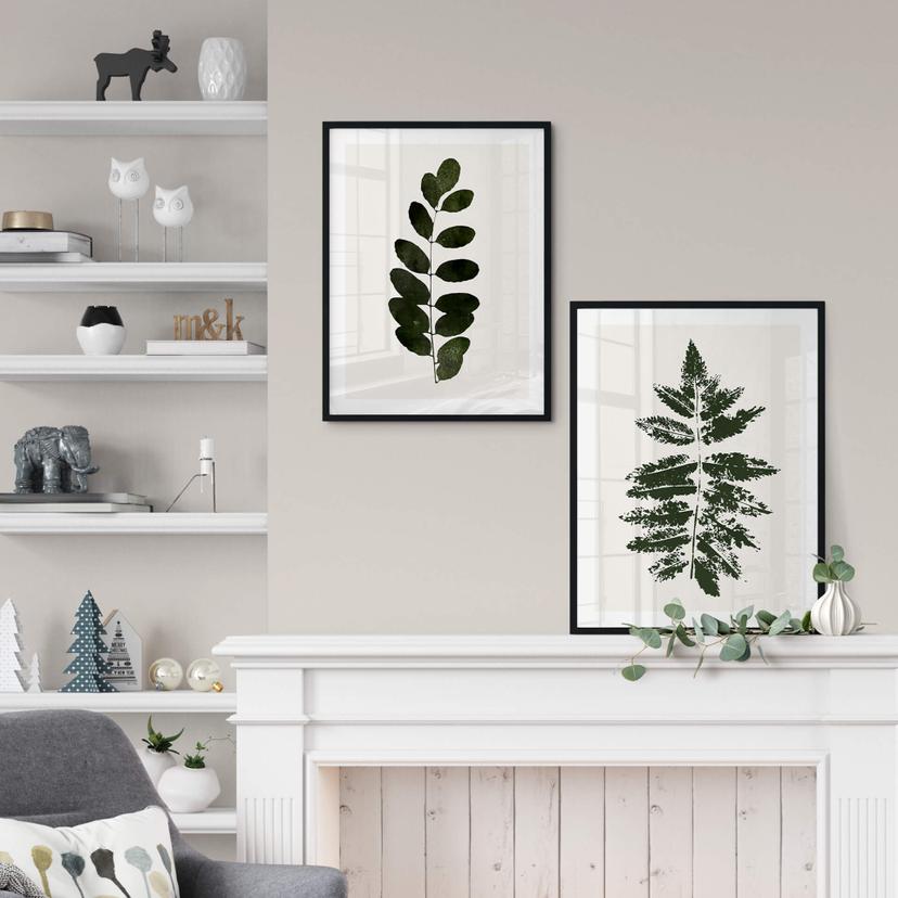 Poster Kubistika - Branche verte