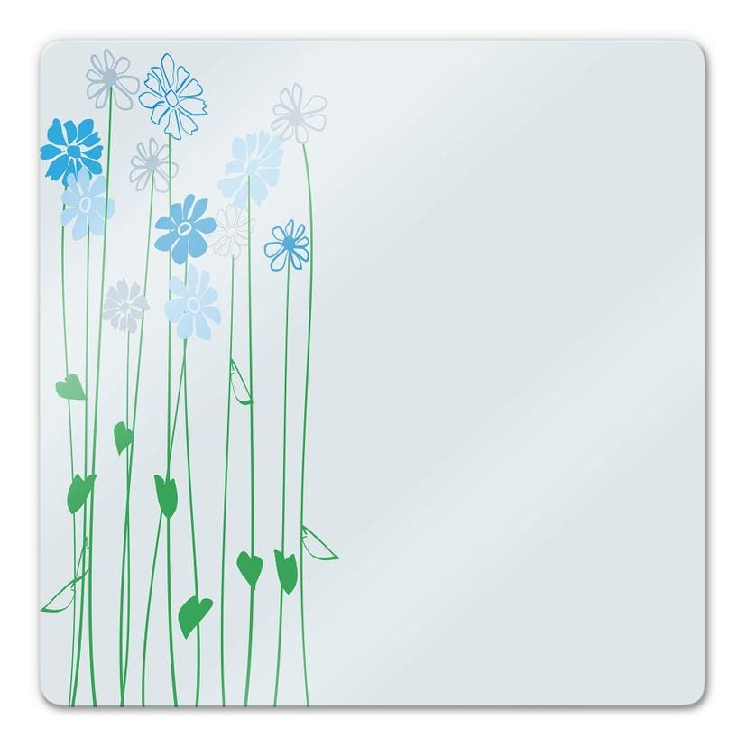 Glasbillede - Blomsterliv
