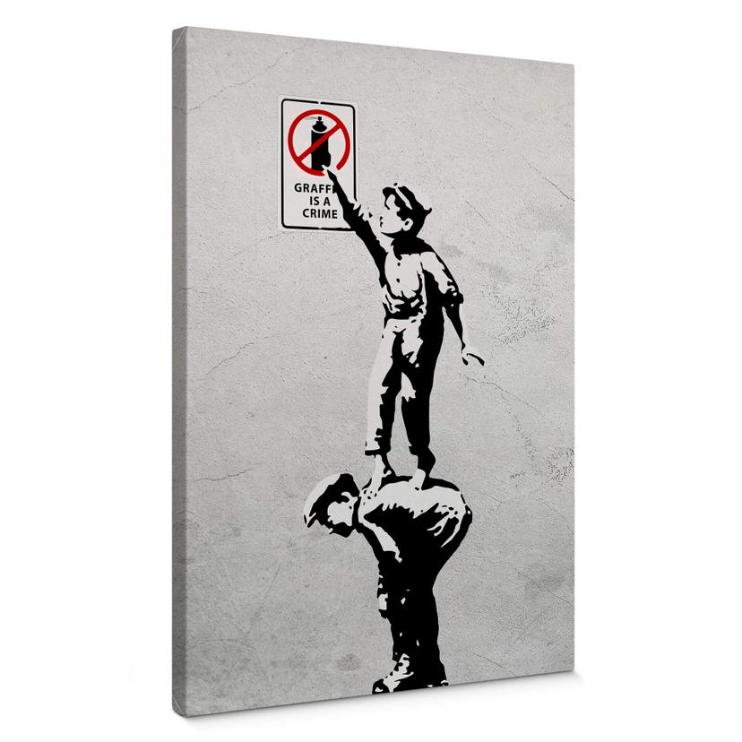 Lienzo Banksy - El graffiti es un delito