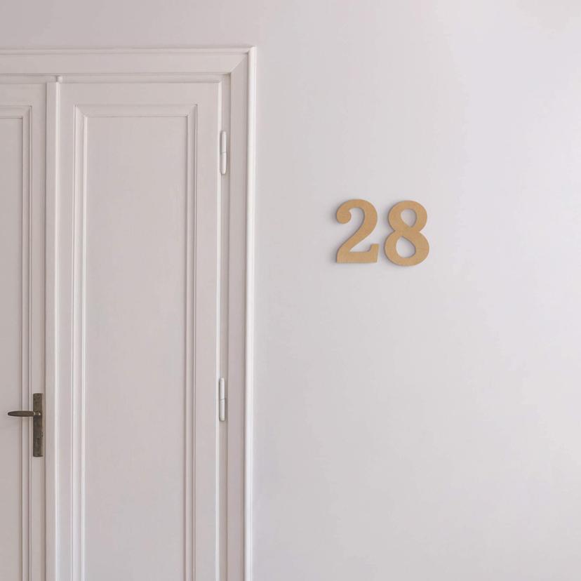 Numéros en bois - numéros de maison - MDF naturel