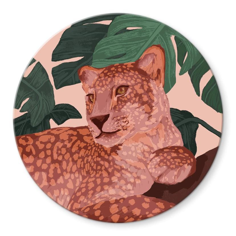 Tableau sur verre Goed Blauw - Golden Panther