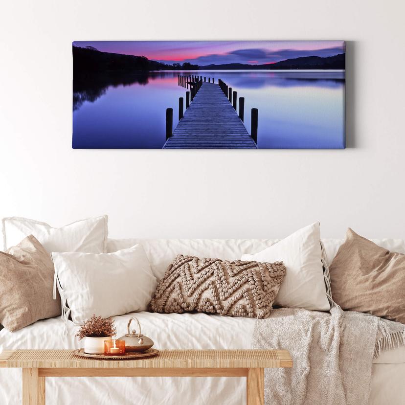 Canvas Steiger bij Zonsondergang