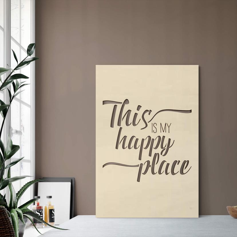 Cuadro decorativo de álamo - This is my happy place