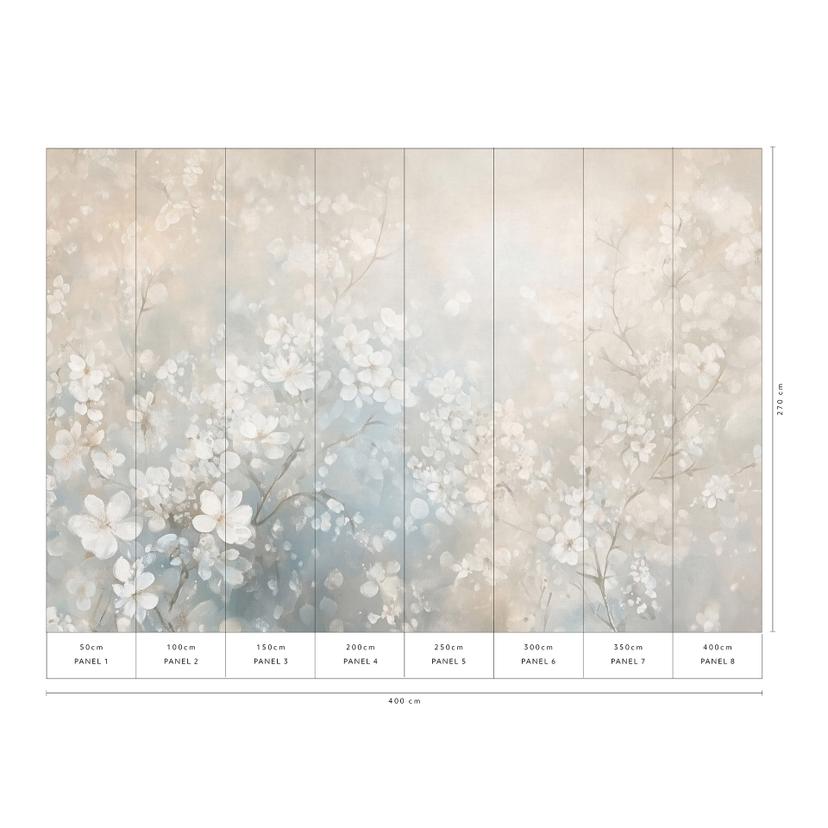 Guido Maria Kretschmer Fotomurale Bloom Ballet- Art Edition 2 beige