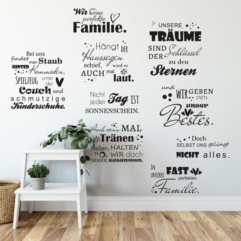 Adesivo murale Keine perfekte Familie