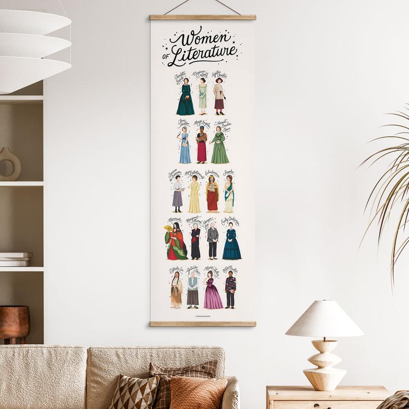 Poster tessile Donne famose nella letteratura - Tohmé