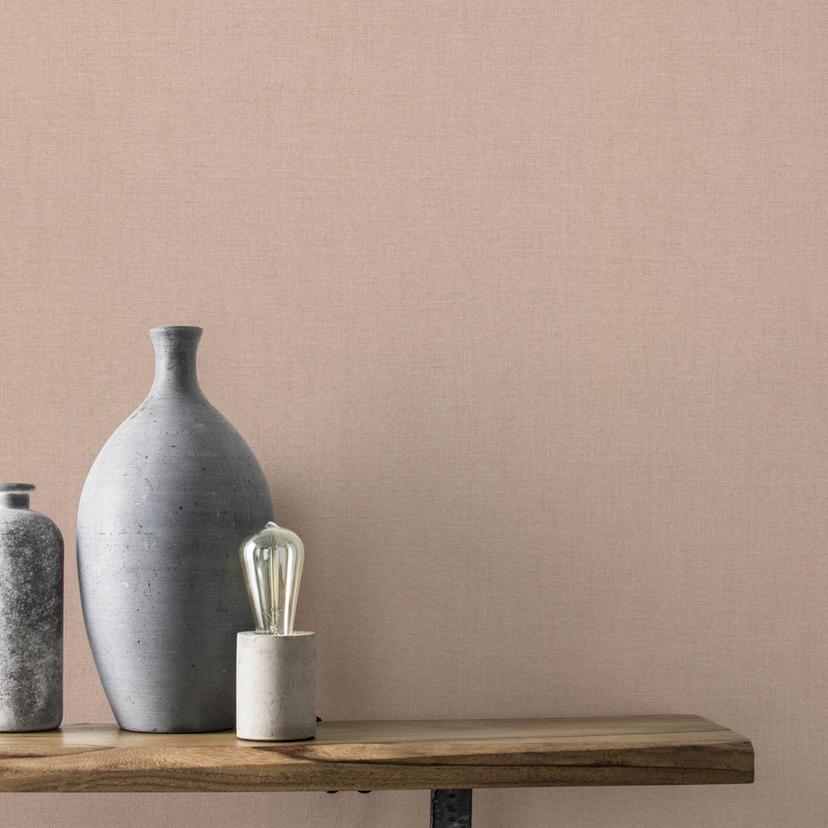 Rasch Papier peint intissé uni Florentine III rouge-beige