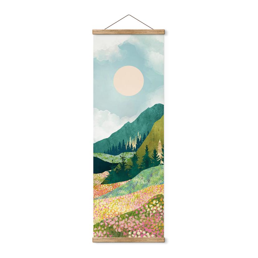 Póster de tela Pradera primaveral de colores - SpaceFrog Designs - Panorama