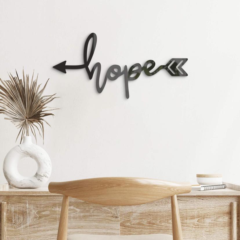 Lettre décorative en verre acrylique - flèche Hope