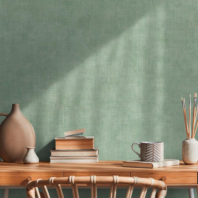 A.S. Création non-woven tapet BOS - grafisk tapet mintgrøn, sølv, metallic