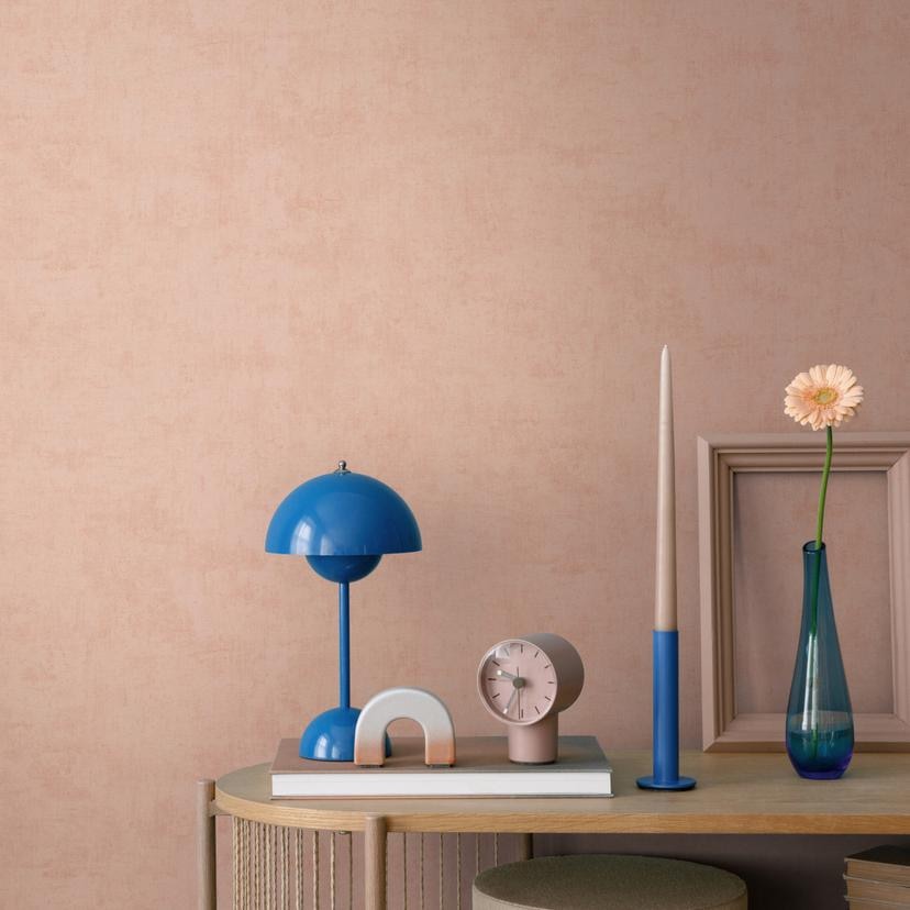 Papier peint intissé Nature - design de feuilles discret en terre cuite & ton naturel