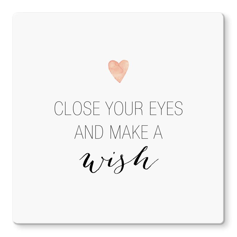 Glasschilderij Confetti & Cream - Make a wish