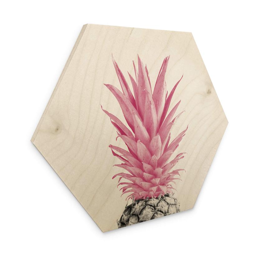 Sekskantet træ 1X Studio - Pink Pineapple