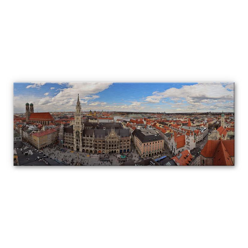 Aluminium Dibond – Skyline van Munchen
