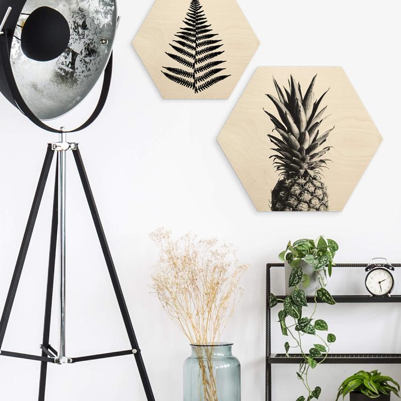 Esagoni in legno 1X Studio - Ananas