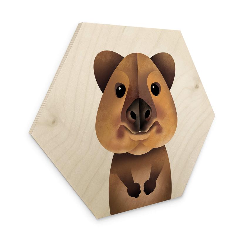 Sekskantet træ Braun - Quokka