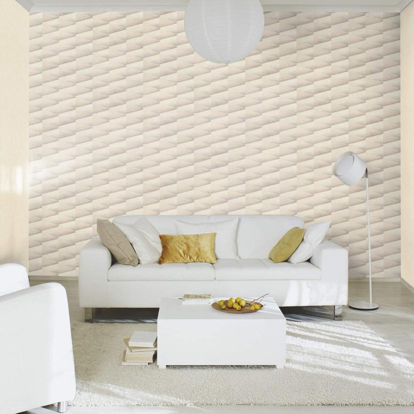 Rasch papier peint intissé, papier peint à motifs Composition offwhite
