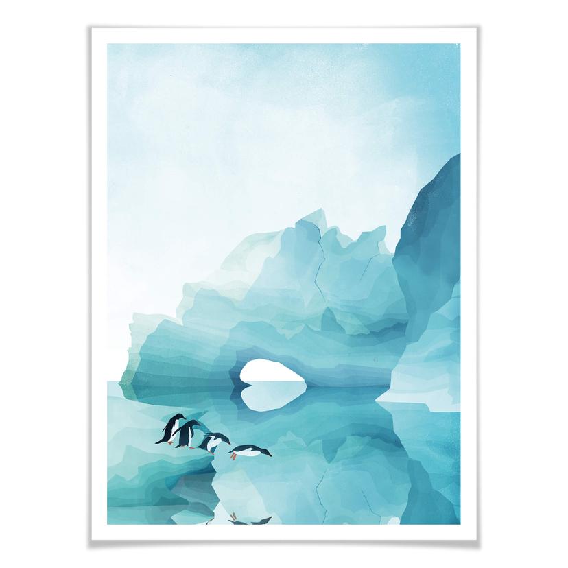Póster Goed Blauw - Pingüinos