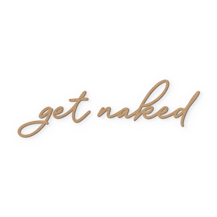 Lettere in legno get naked - MDF naturale