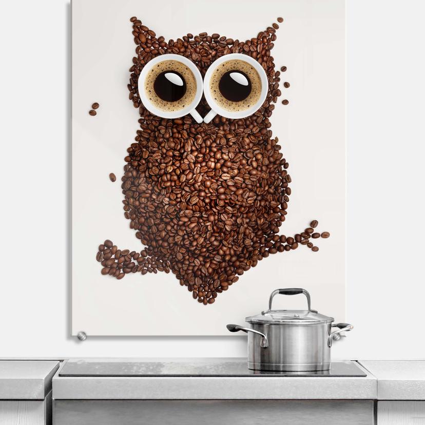 Stænkplade - Kaffeugle - Højkant
