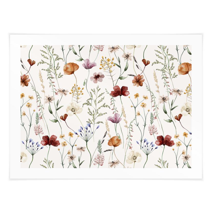 Póster de flores silvestres de colores - UN Designs