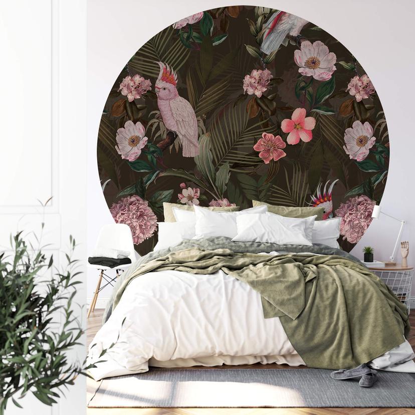 Fototapet - UN Designs - I troperne - Rund - vliesetapet/selvklæbende non-woven tapet