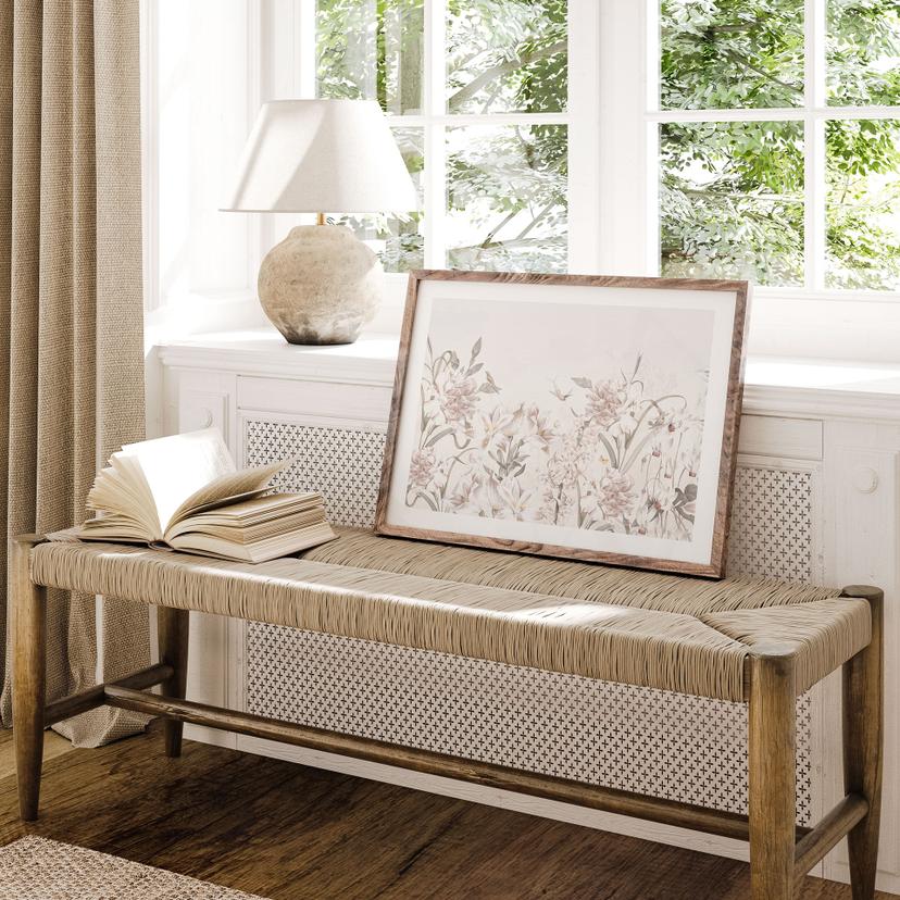 Poster floreale in rosa chiaro - Bloomery Decor