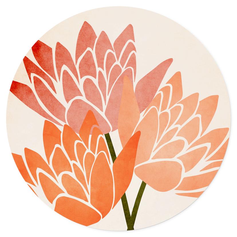 Muursticker Kleurrijke lotusbloemen - Kubistika