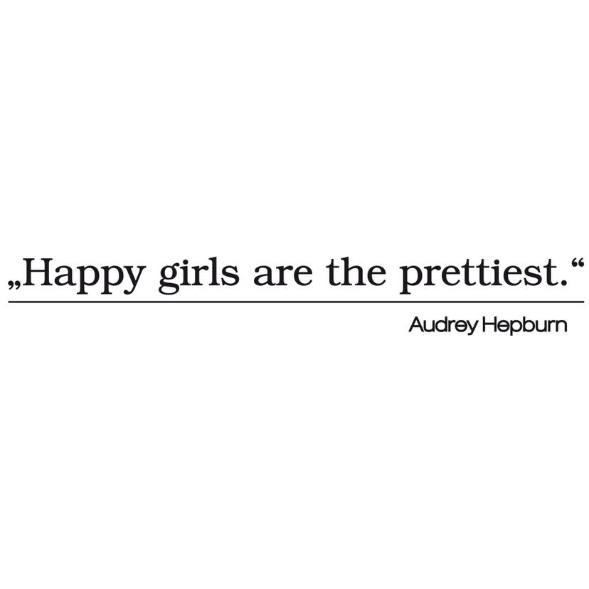Muursticker Happy Girls are the prettiest 2