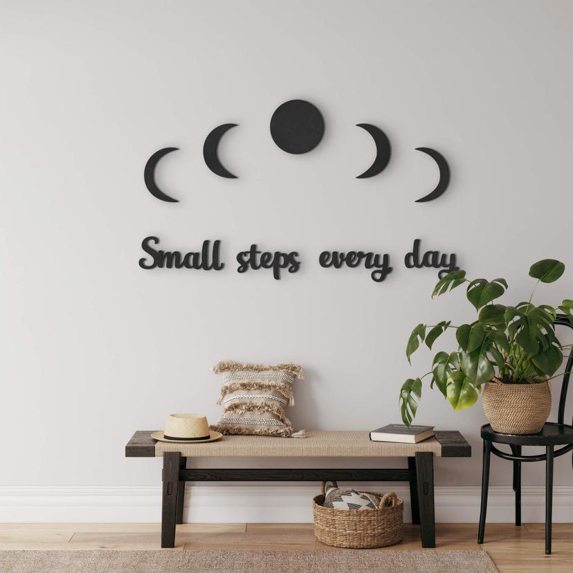 Décoration murale en bois - MDF - Small steps every day