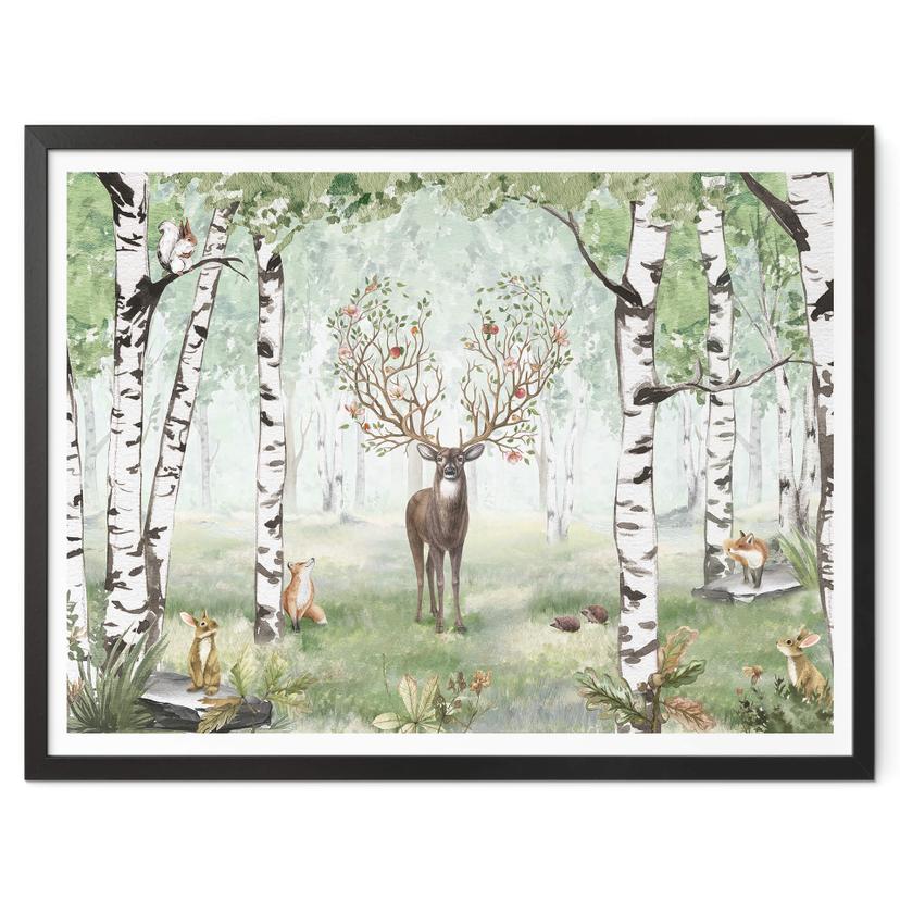 Poster Kikki Belle - Cerf en été