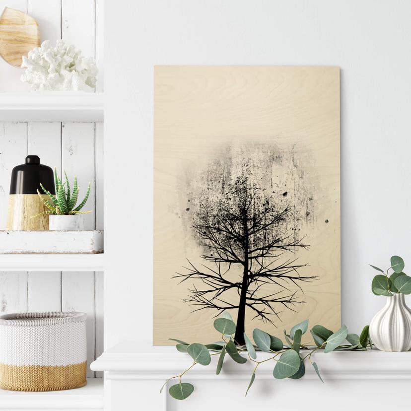 Stampa su legno Kubistika - Albero 01