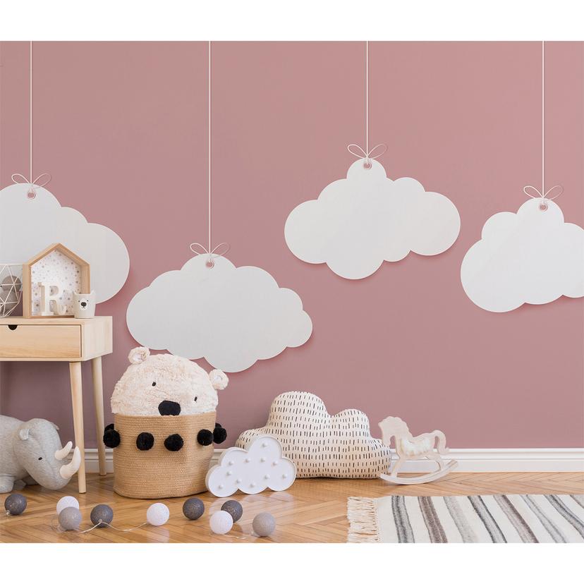 ikke-vævet tapet Skyerne himmel foto tapet Designwalls i pink og hvid