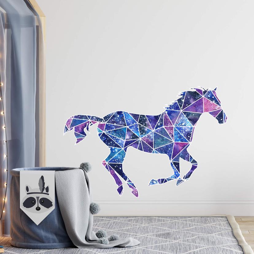 Sticker mural Polygone Galaxie Mustang