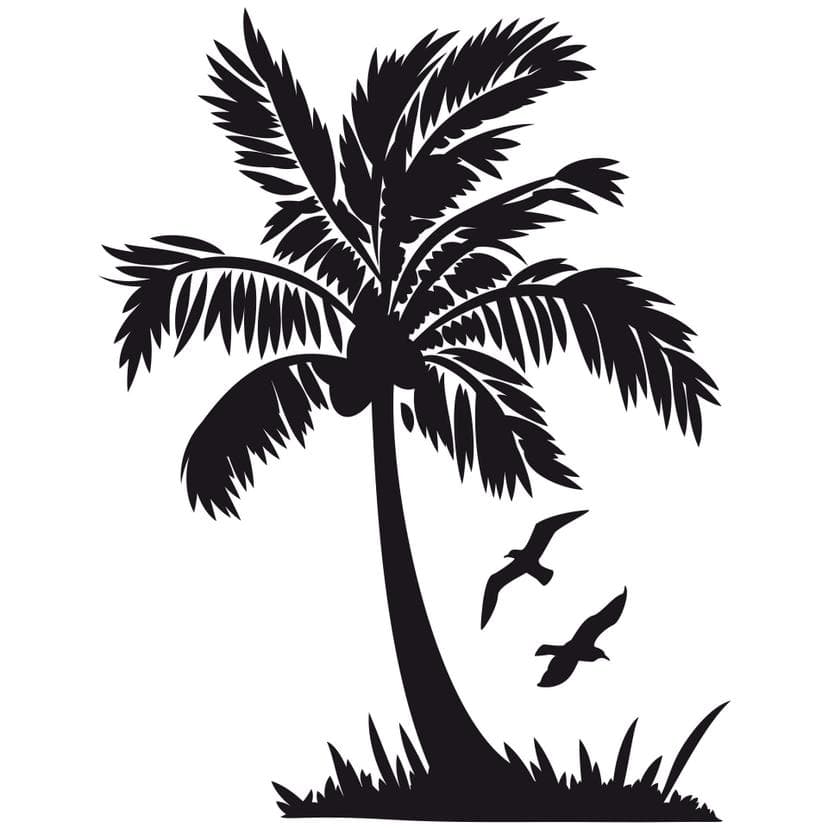 Sticker mural - Ile paradisiaque