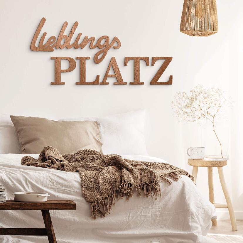 Holzdeko Mahagoni - Lieblingsplatz