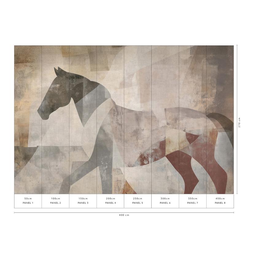 Guido Maria Kretschmer Fotomurale Caballo- Edizione d'arte 2 marrone