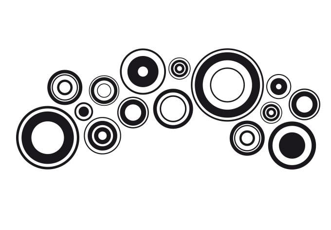 Wallsticker - Retro Diske