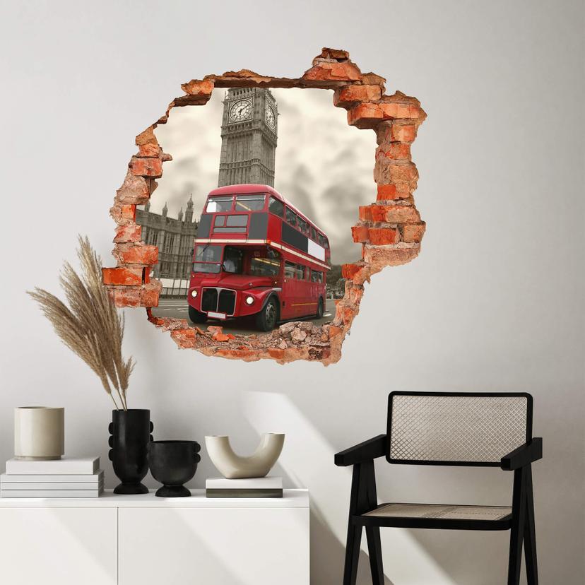 3D Wallsticker Besøg London