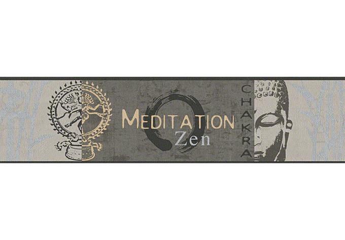 Bordure A.S. Création Cocktail 2 marron, gris, métallique