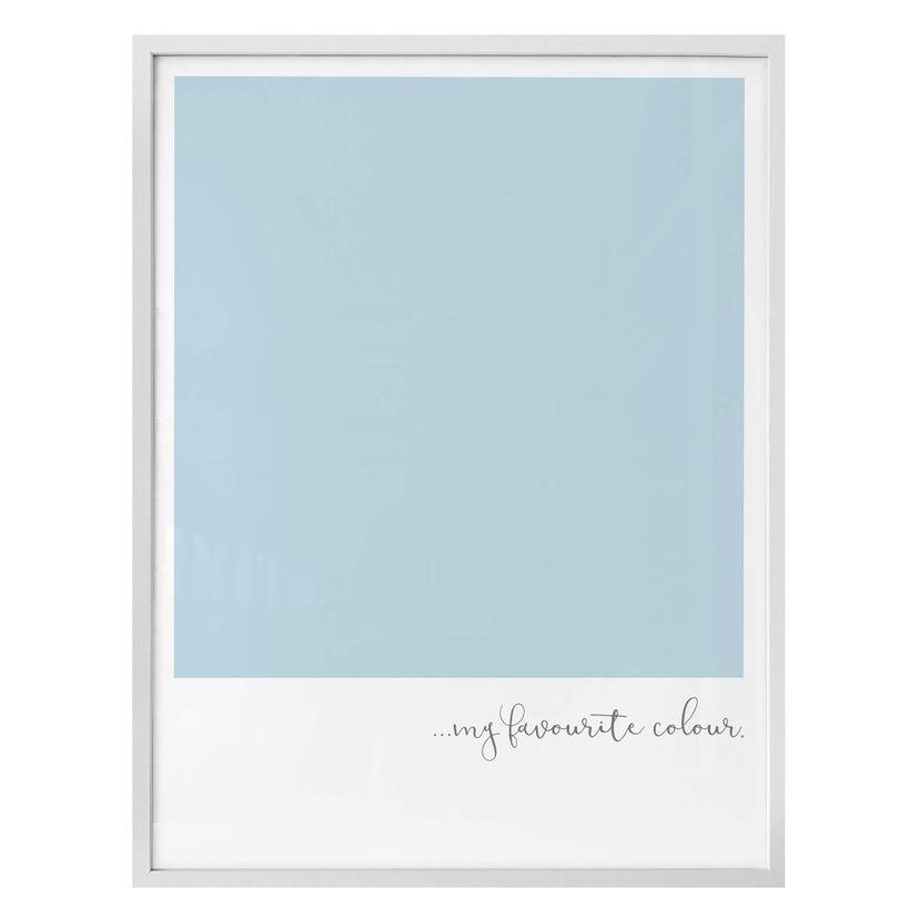 Poster My favourite colour – pastel blue