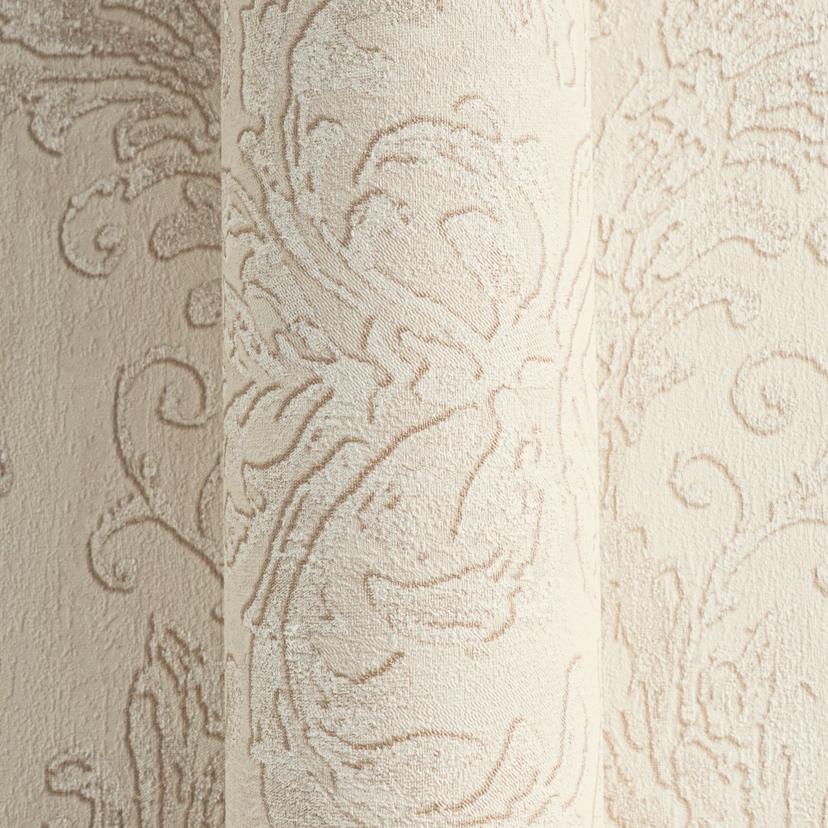 Carta da parati barocca beige crema - Carta da parati classica in tessuto non tessuto con motivo orn