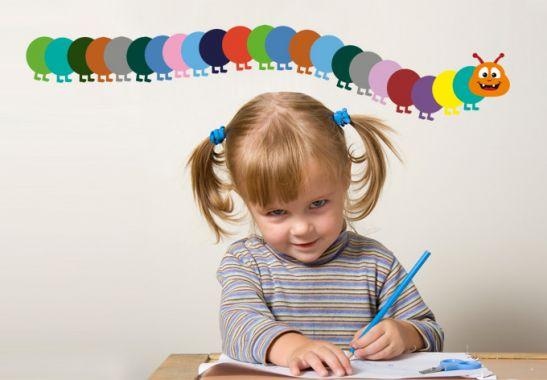 Wallsticker Farverig Larve Forlængere 2