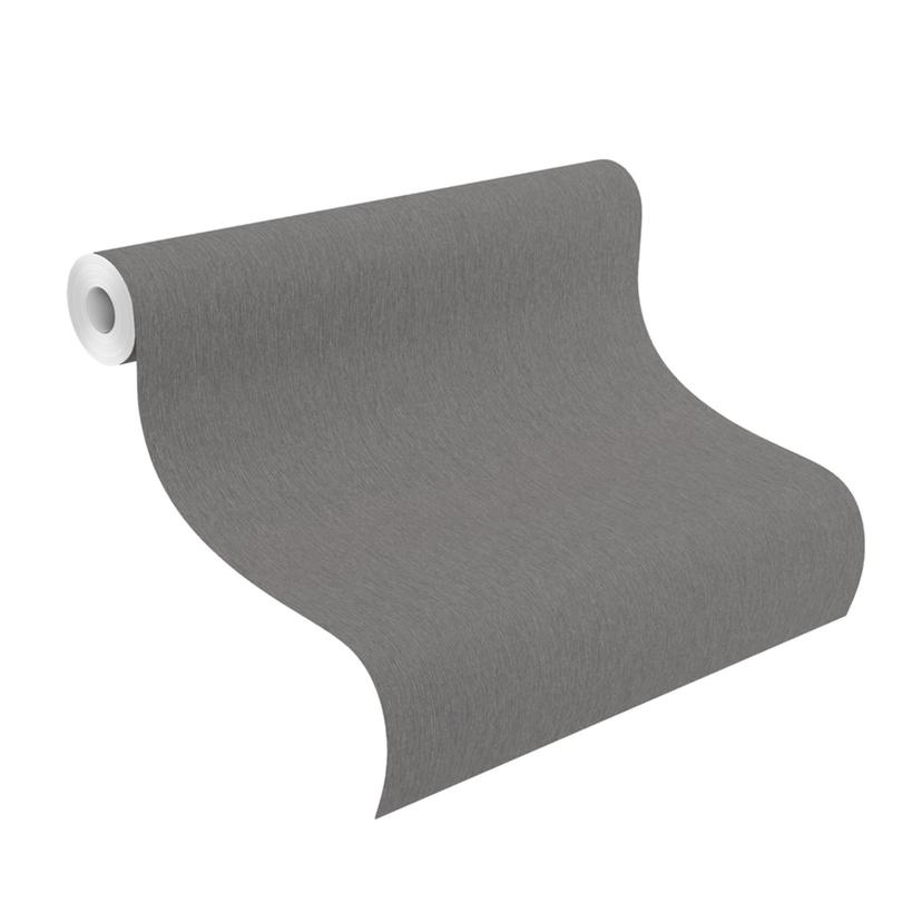 ensfarvet tapet, non-woven tapet Sky Lounge gråbrun 10.00x1.06 m