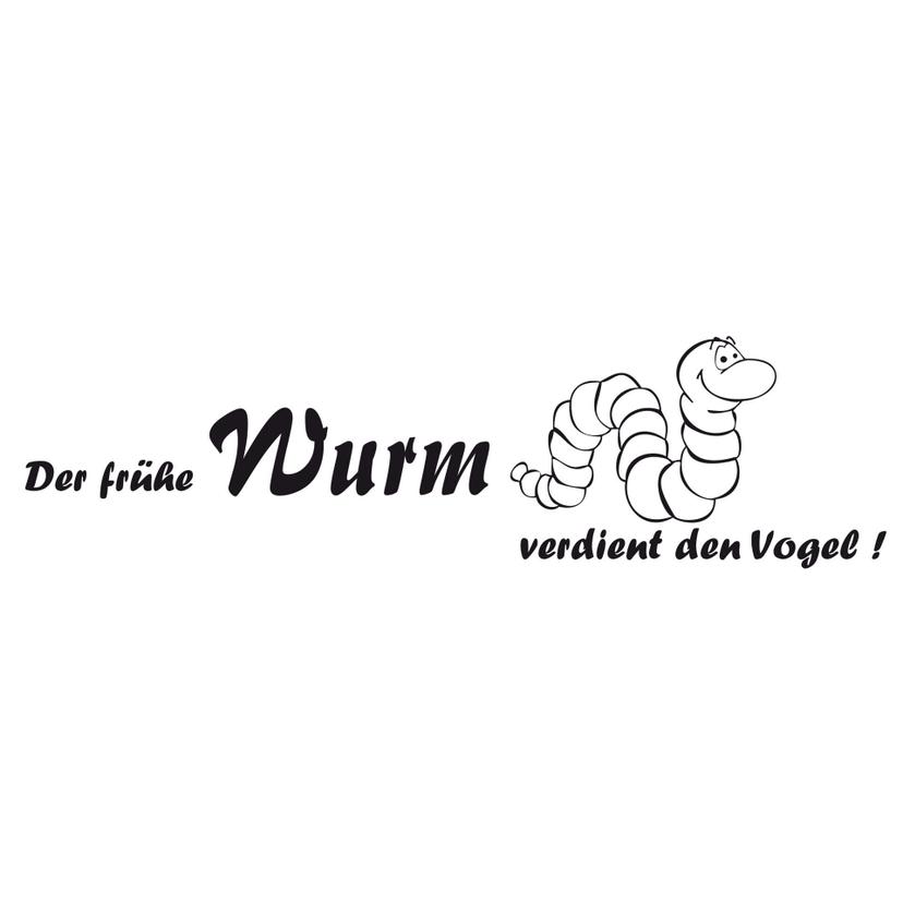 Wandtattoo Der frühe Wurm...