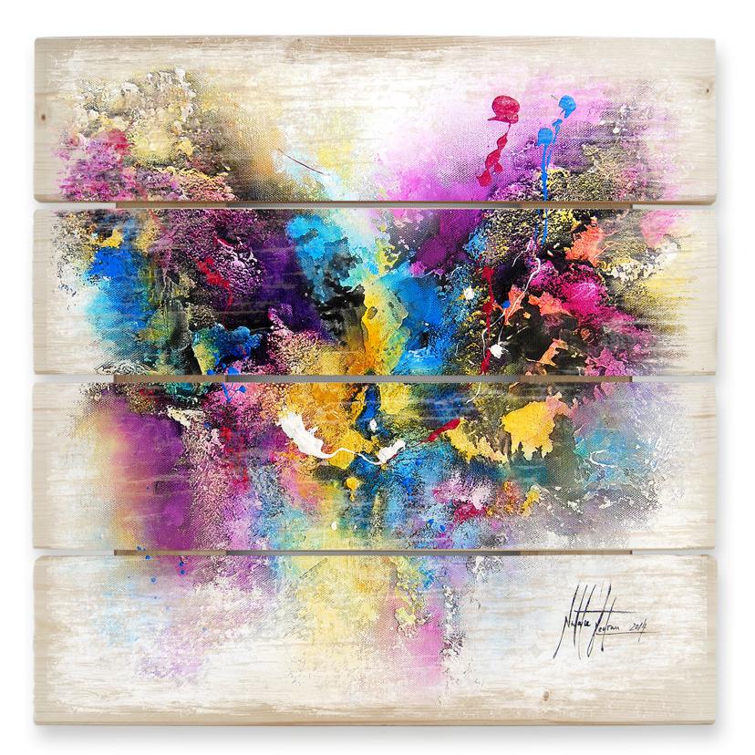 Houten Wanddecoratie Fedrau - Lila Liefde