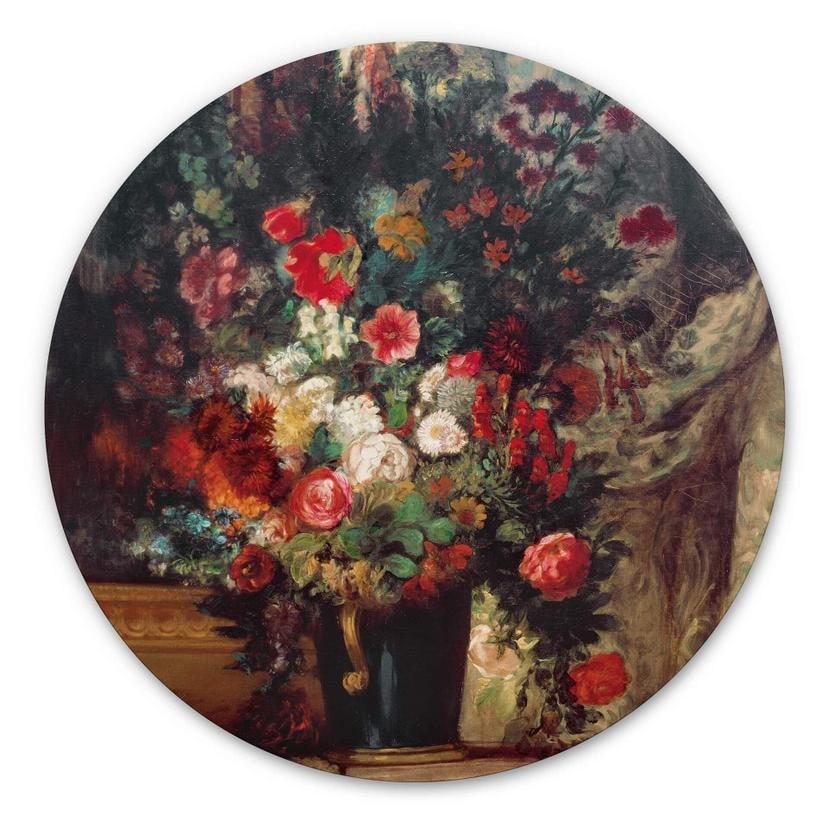 Wandcirkel Delacroix - Vaas met Bloemen