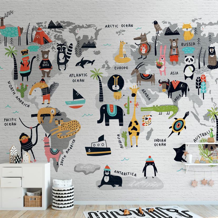 Livingwalls storbyhistorier THE WALL - tapet med steneffekt
