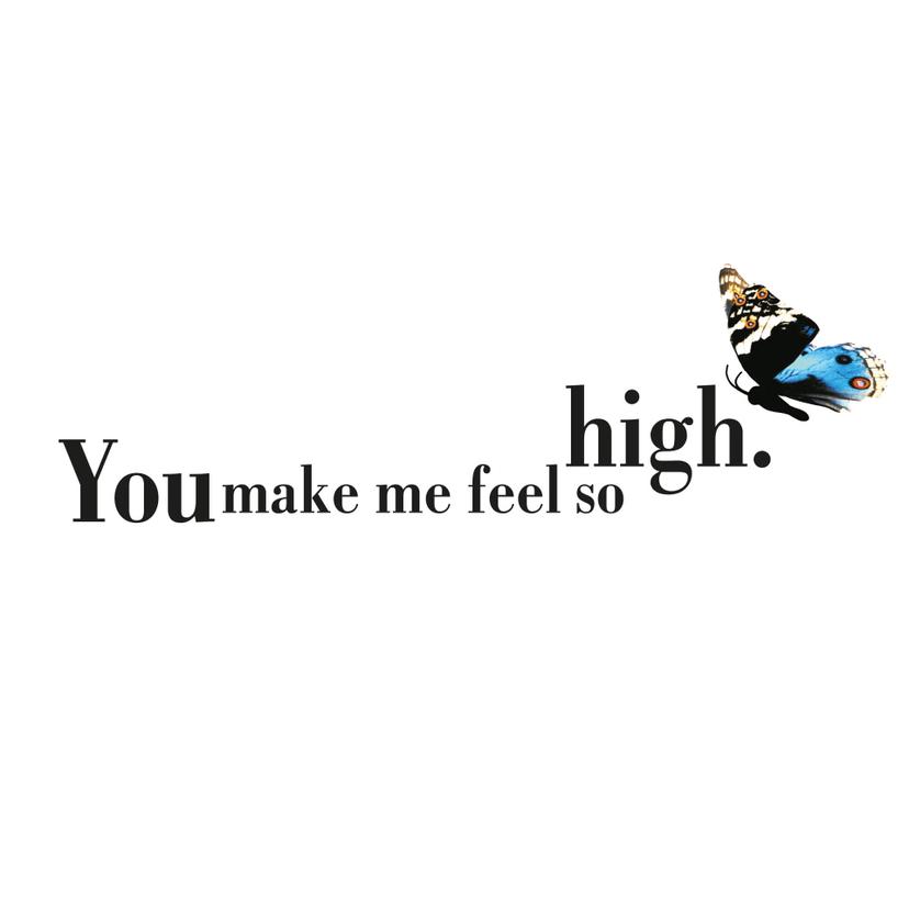 Adesivo murale - You make me feel so high